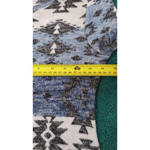 Roebuck & Co. Vintage 80s Aztec Southwestern Pastel Lightweight Sweater Medium - Picture 3 of 6